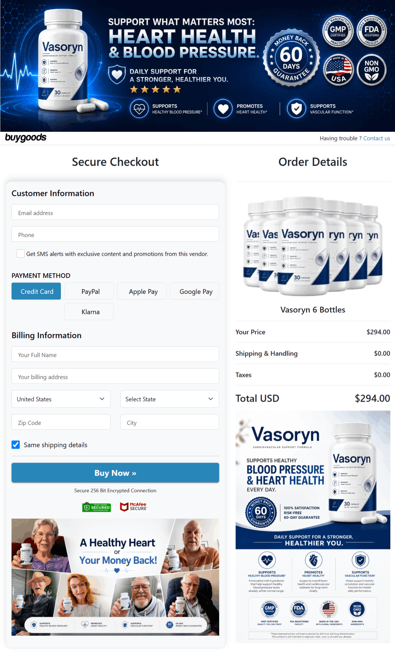 vasoryn secure checkout